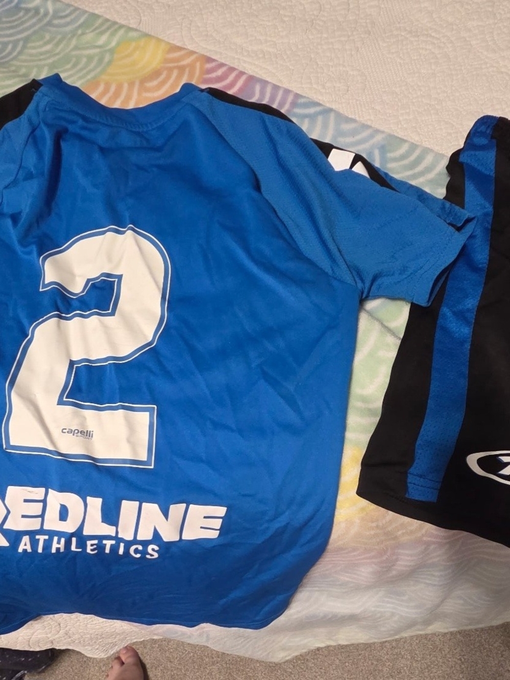 Capelli Blue Soccer Jersey with Shorts and Practice Jacket